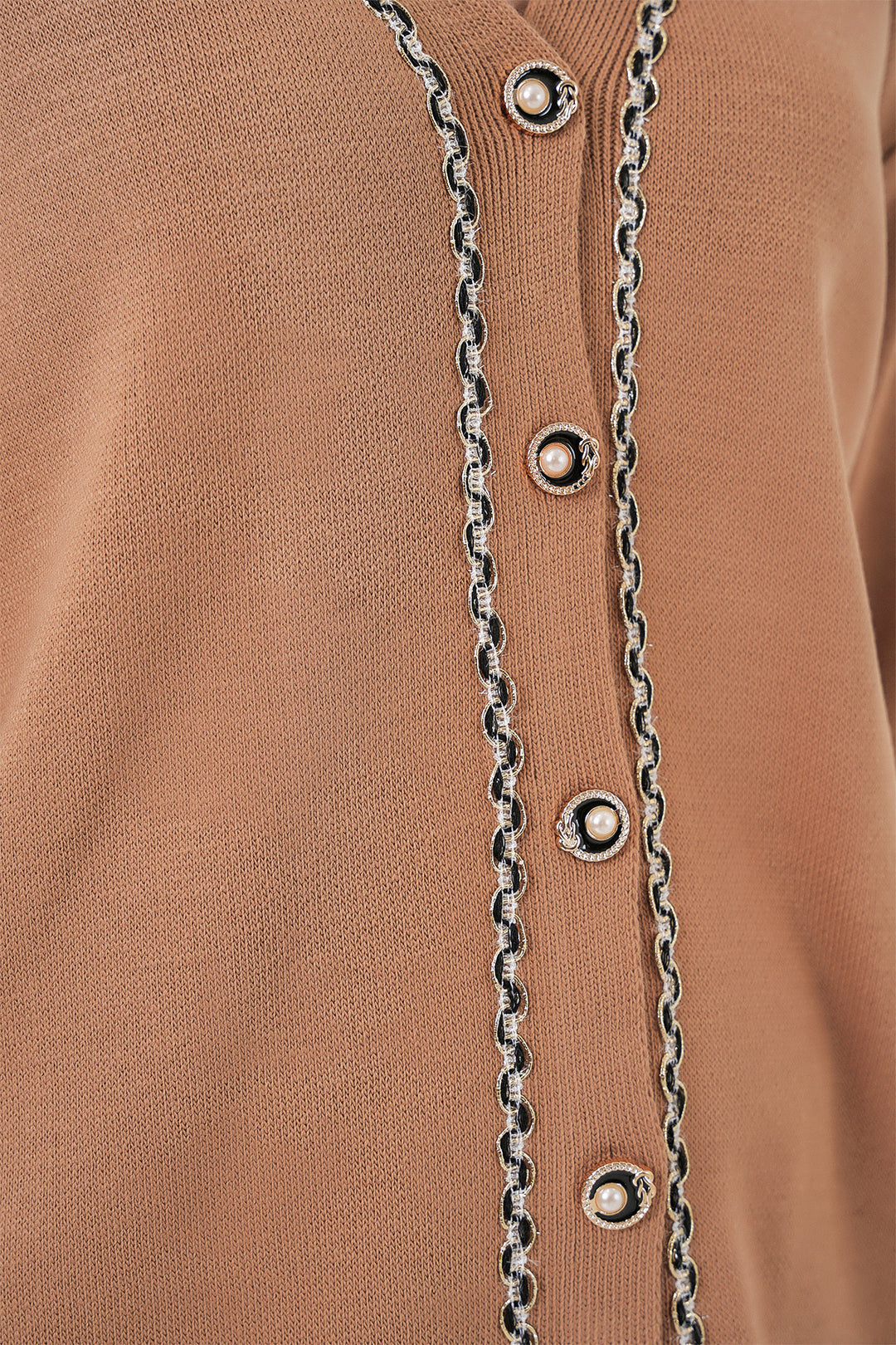 BGD Women Women's Cardigan Pants Knitwear Set 15956 - Camel - Santa Ana