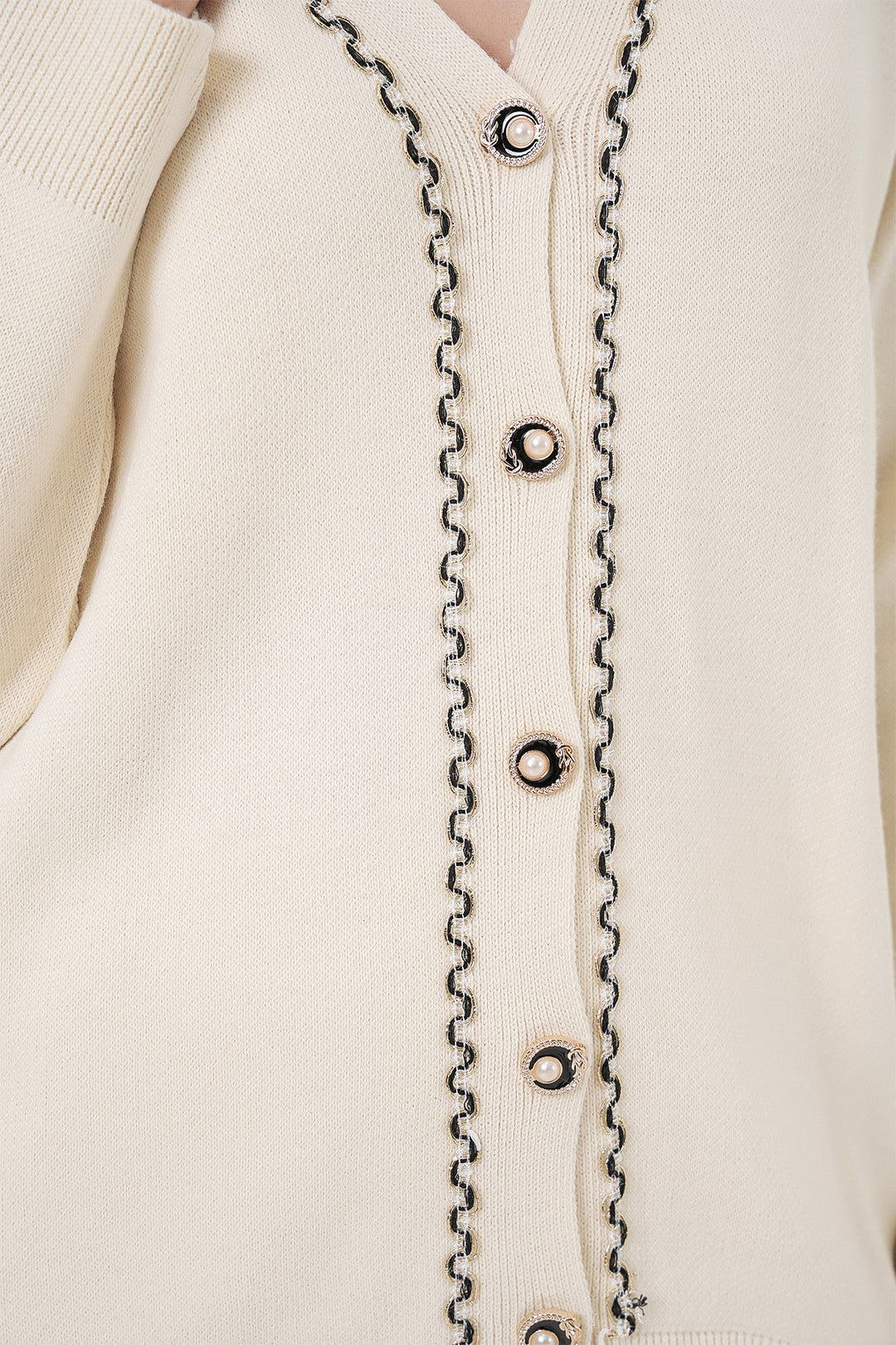 BGD Women Women's Cardigan Pants Knitwear Set 15956 - Ecru - Odivelas