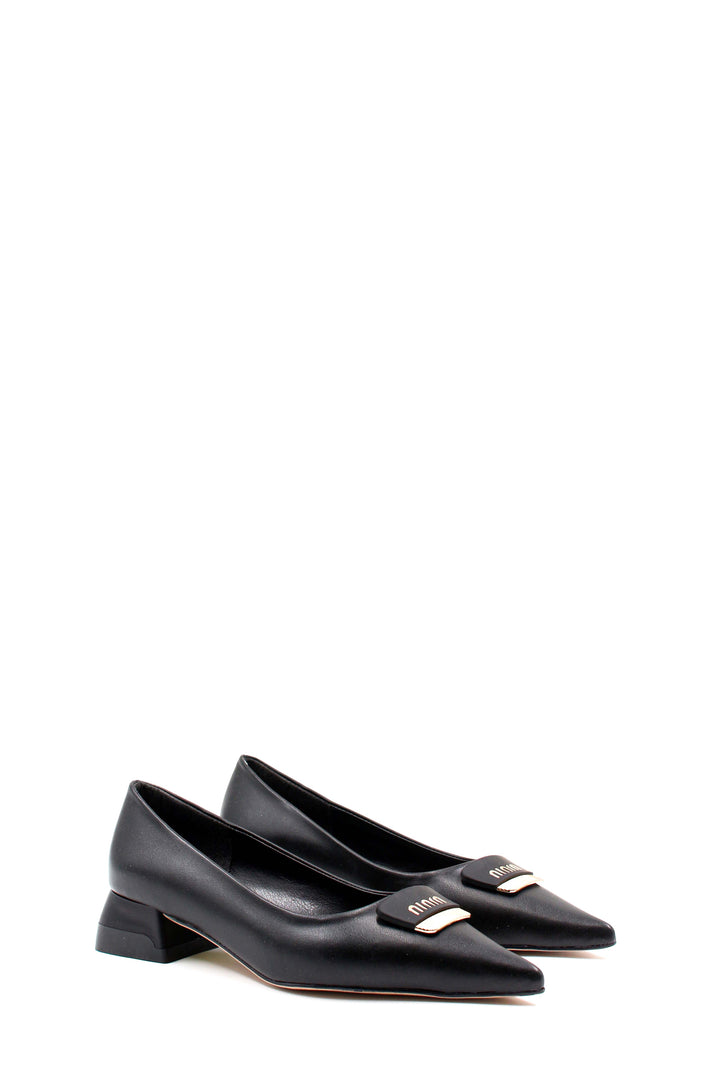 FST Woman Thin Heel Shoe 792ZA449 Black - Shreveport