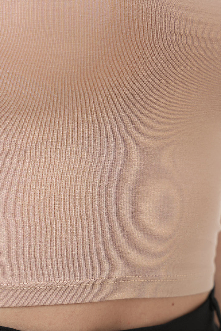 BGD Women Kadın İp Askılı Basic Crop Büstiyer 973 - Krem - Wildomar