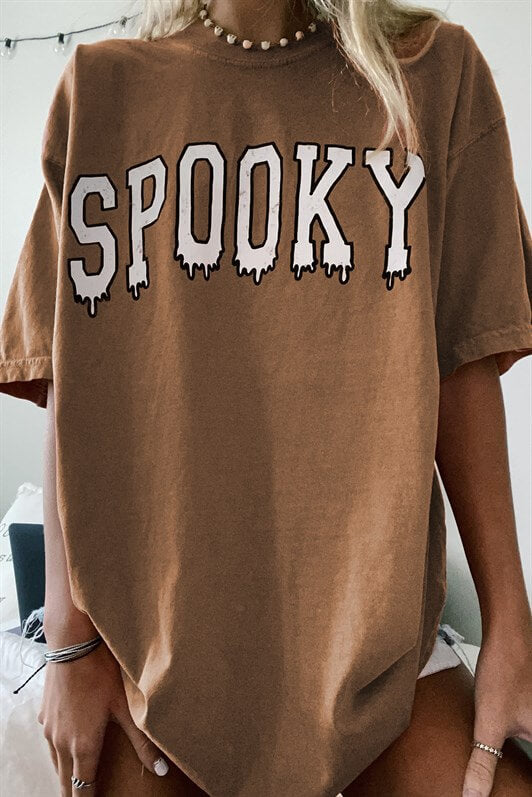MDX Woman Brown Printed Oversize T-shirt MG969 - San Giorgio a Cremano