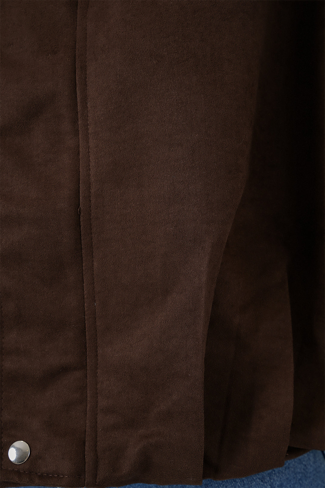 BGD Women Woman Brown Oversized Suede Jacket 1055 - Ameca