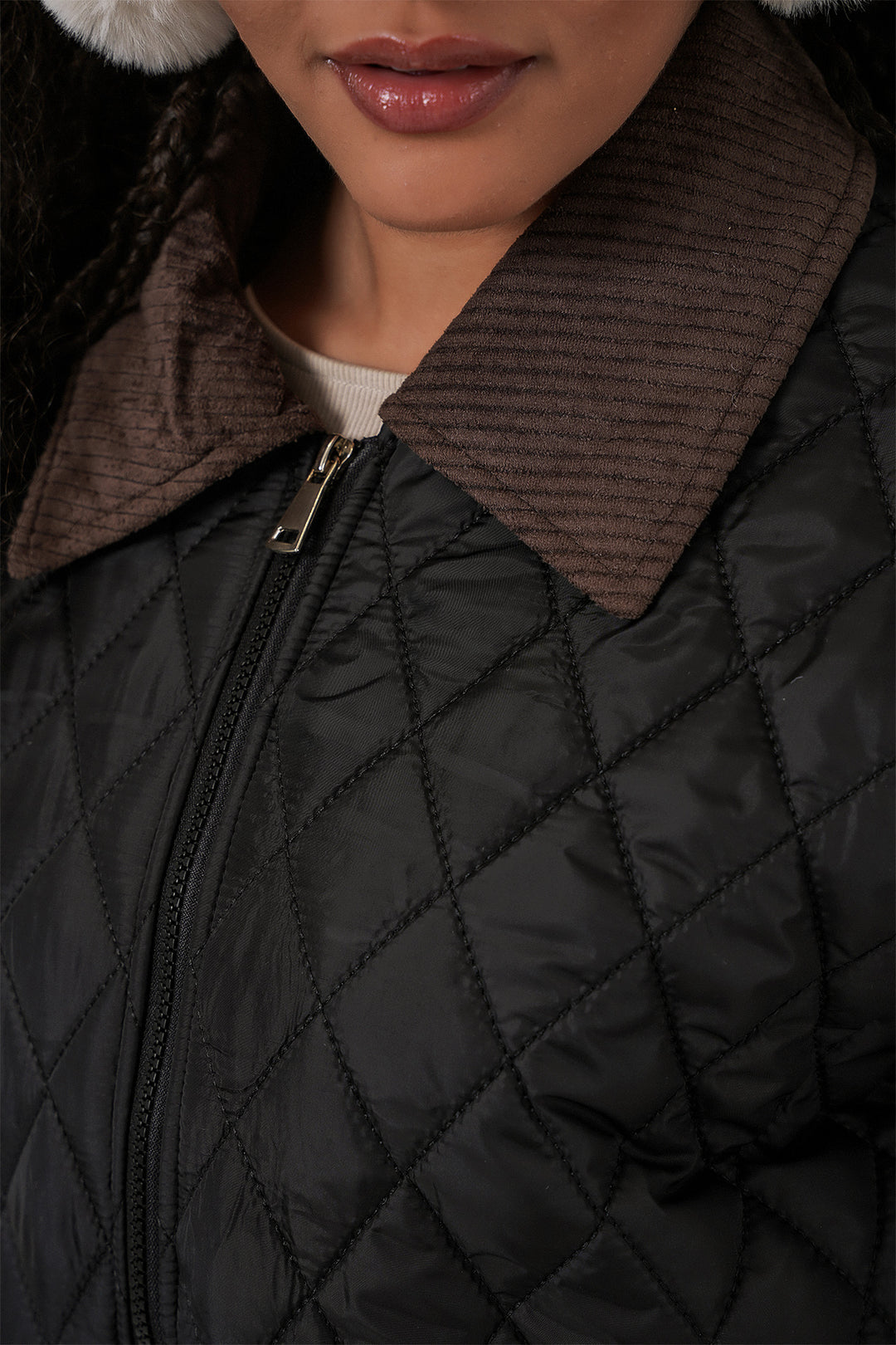 BGD Women Kadın Siyah Kahve Kapitone Oversize Mont 5229 - Luton