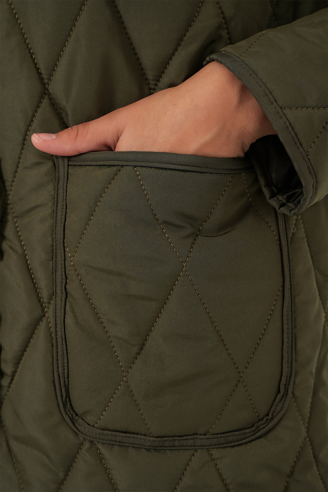 BGD Women Kadın Kapitone Oversize Mont 5226 - Haki - Blue Springs