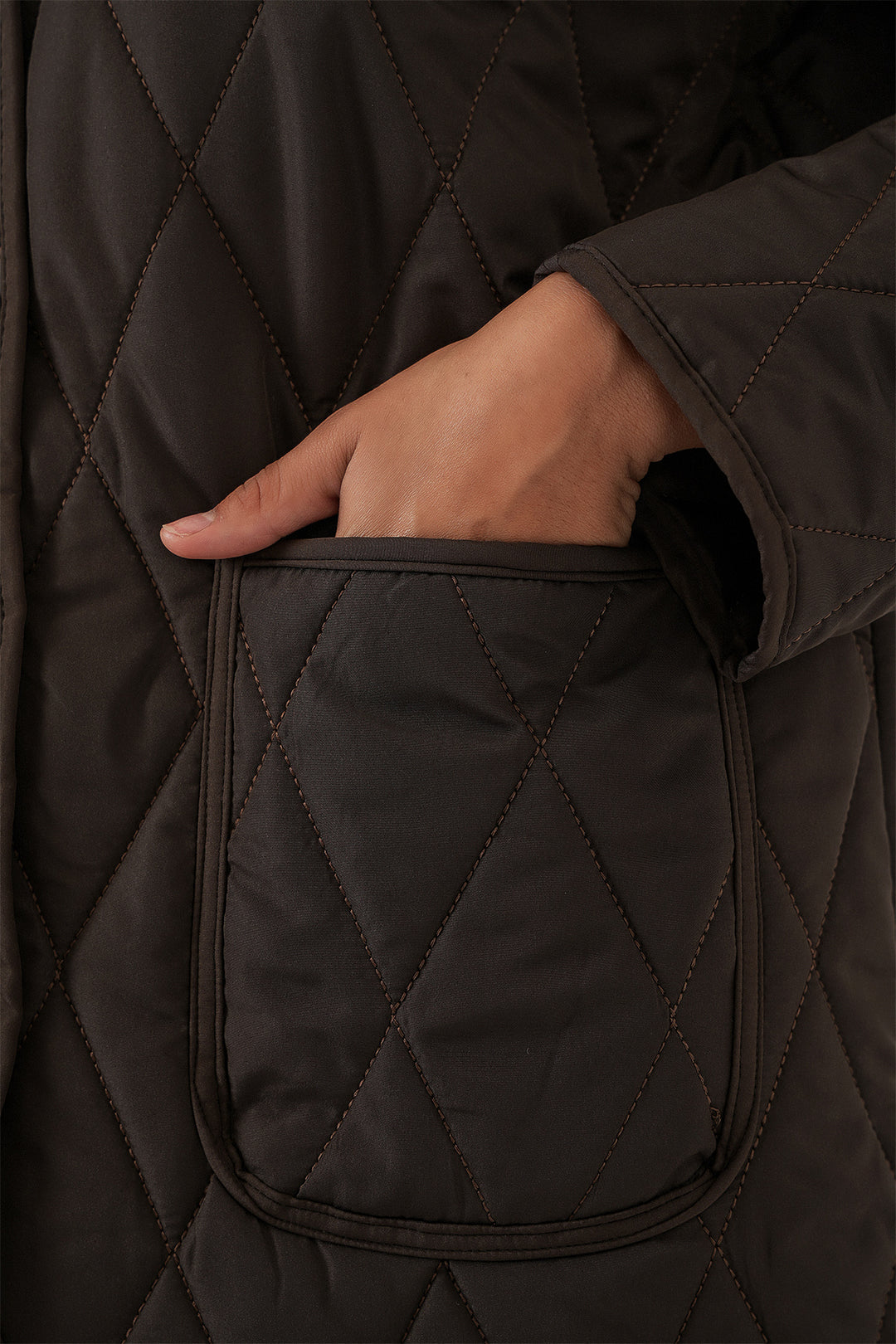 BGD Women Kadın Kapitone Oversize Mont 5226 - Kahverengi - El Cajon