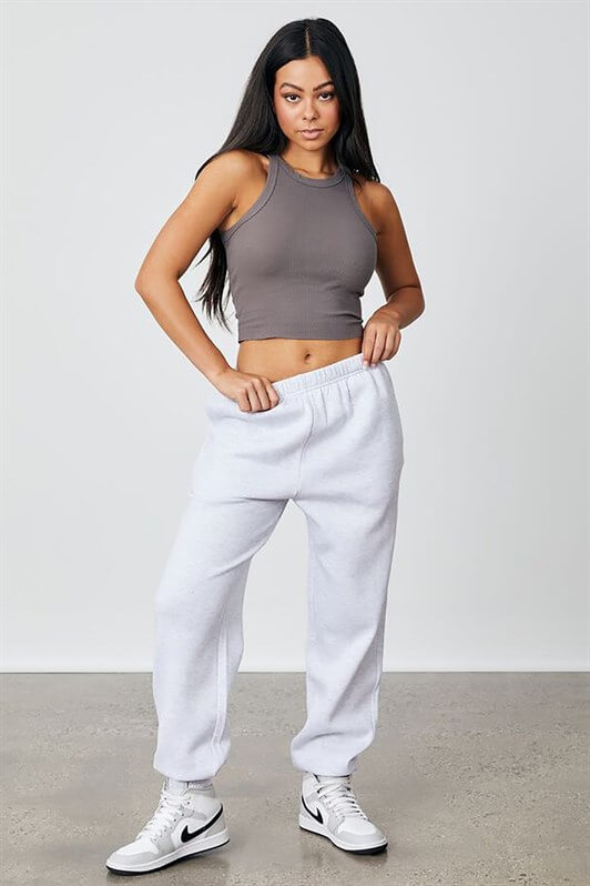 MDX Women's Caramel High Waist Elastic Oversized Sweatpants MG1235 - Alcira