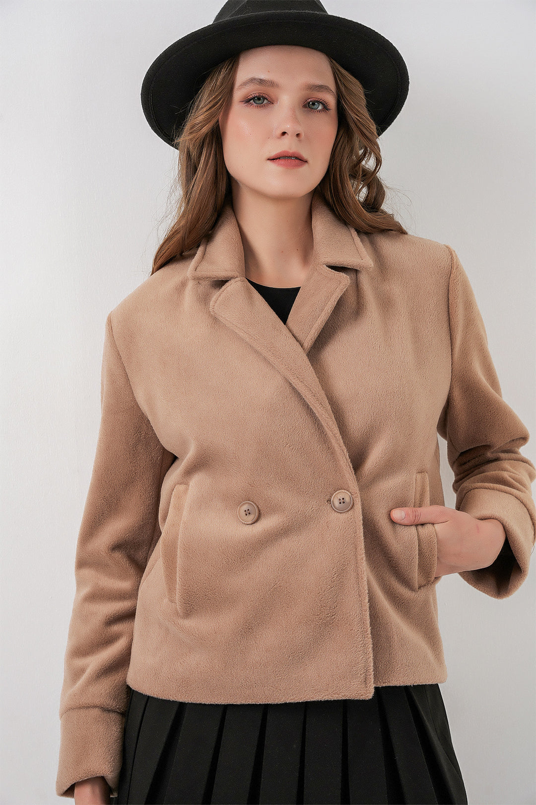 BGD Women Woman Coat 0725 - Biscuit - Fano
