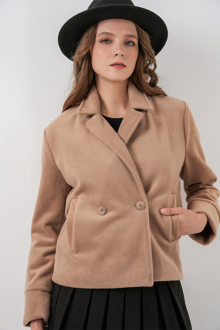 BGD Women Woman Coat 0725 - Biscuit - Fano