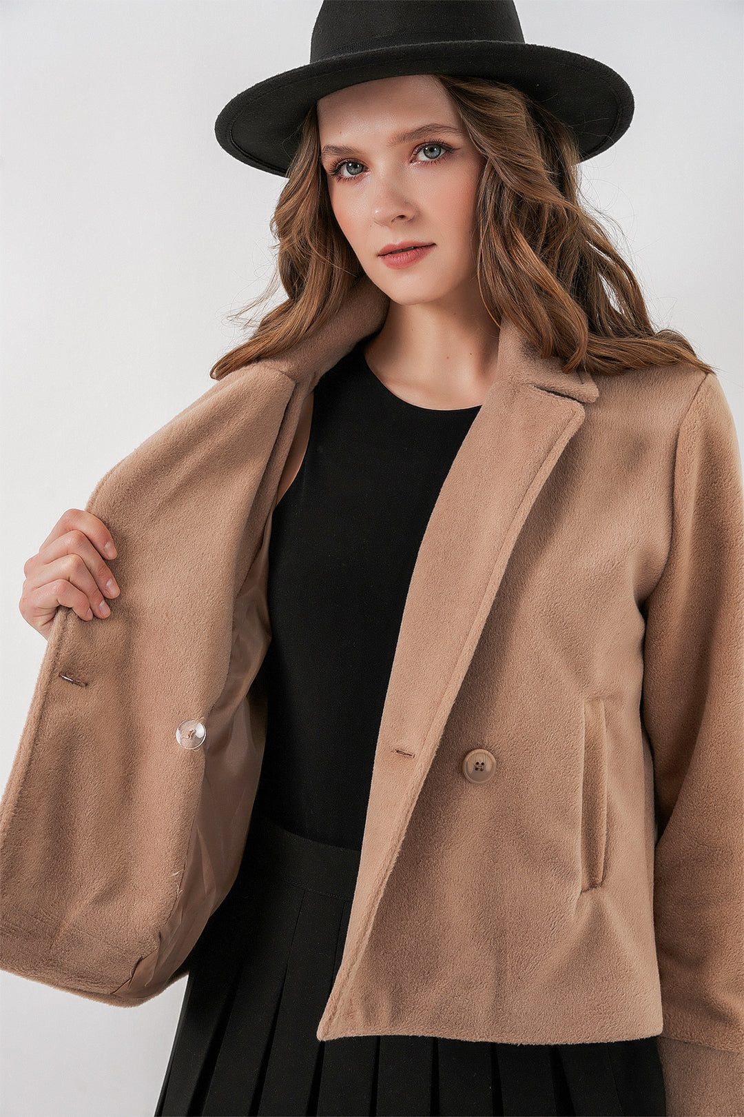 BGD Women Woman Coat 0725 - Biscuit - Fano