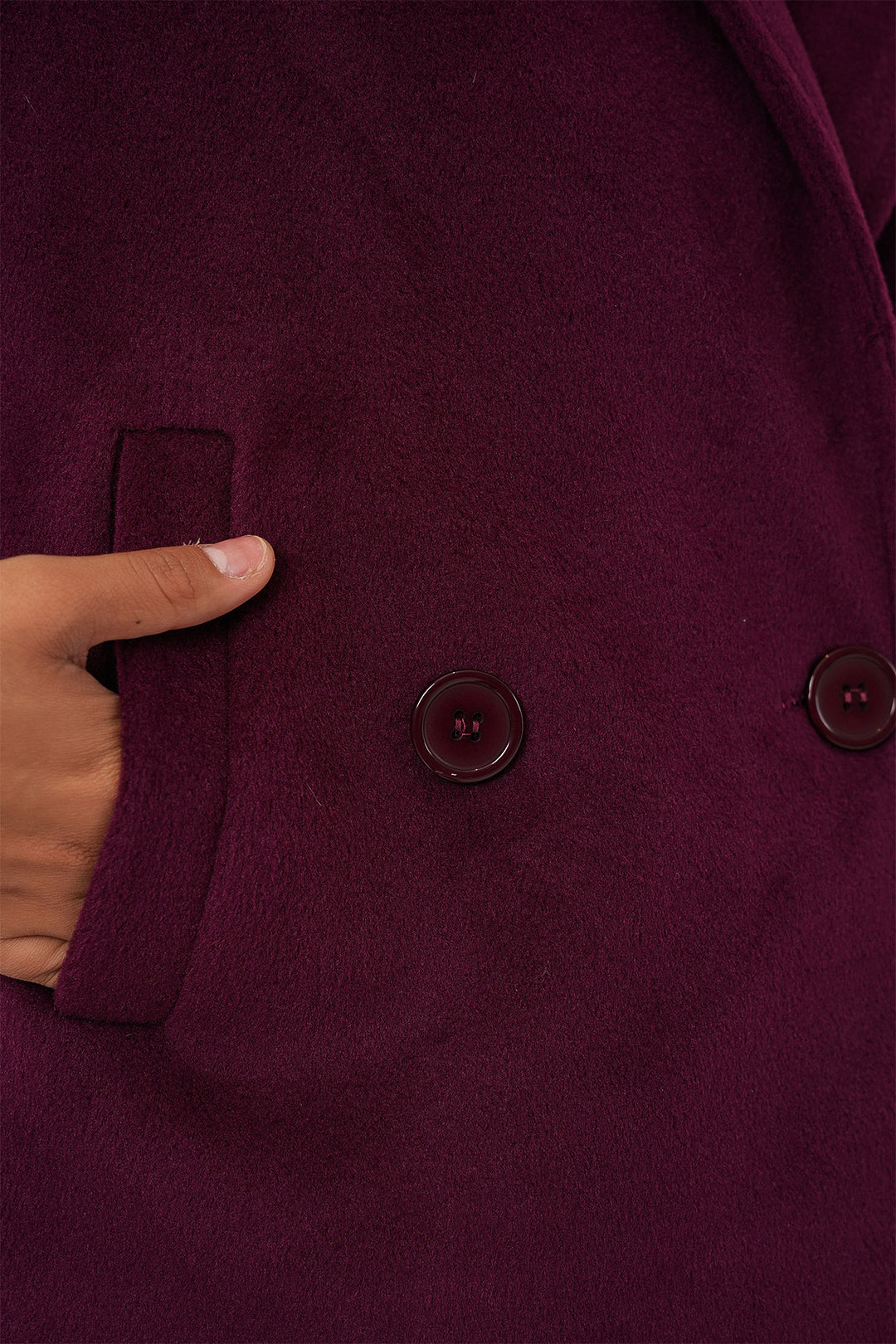BGD Women Woman Coat 0725 - Burgundy - Salerno