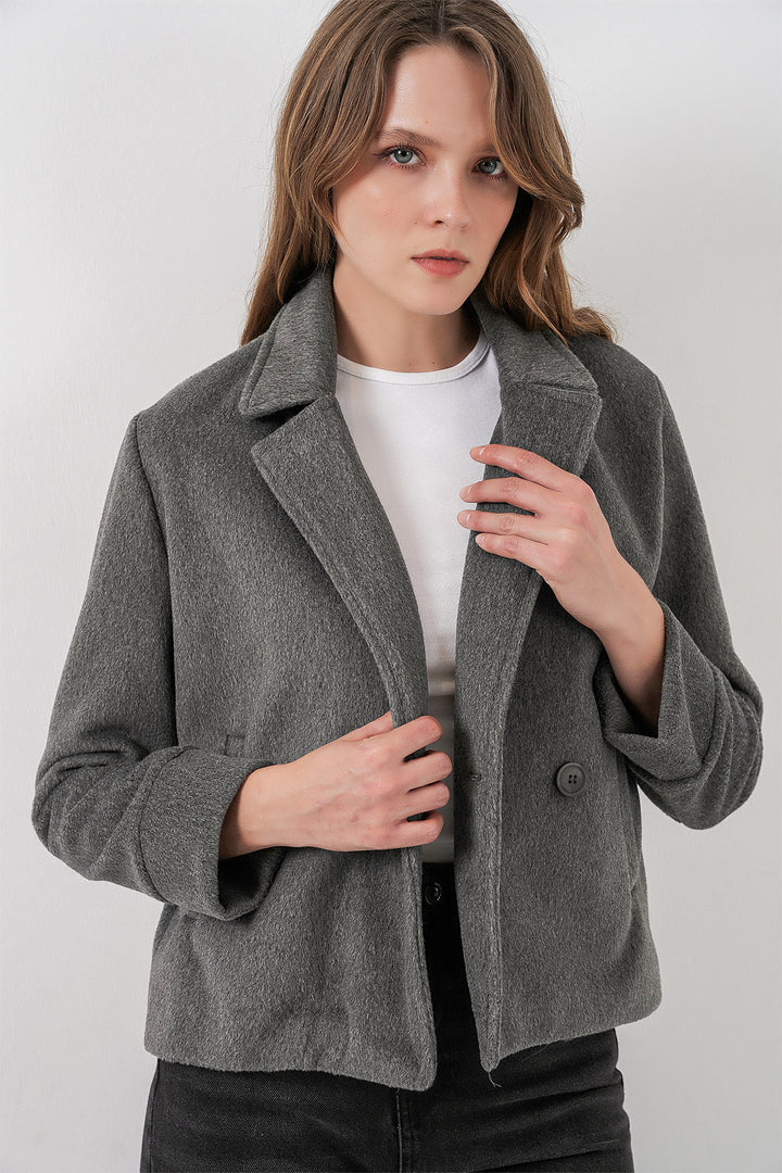 BGD Women Woman Coat 0725 - Gray - Puteaux