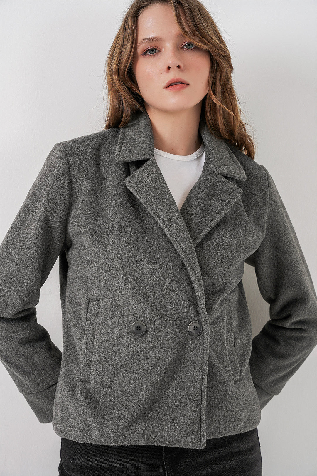 BGD Women Woman Coat 0725 - Gray - Puteaux