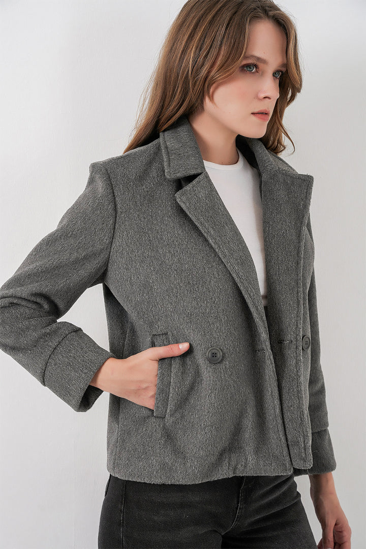 BGD Women Woman Coat 0725 - Gray - Puteaux
