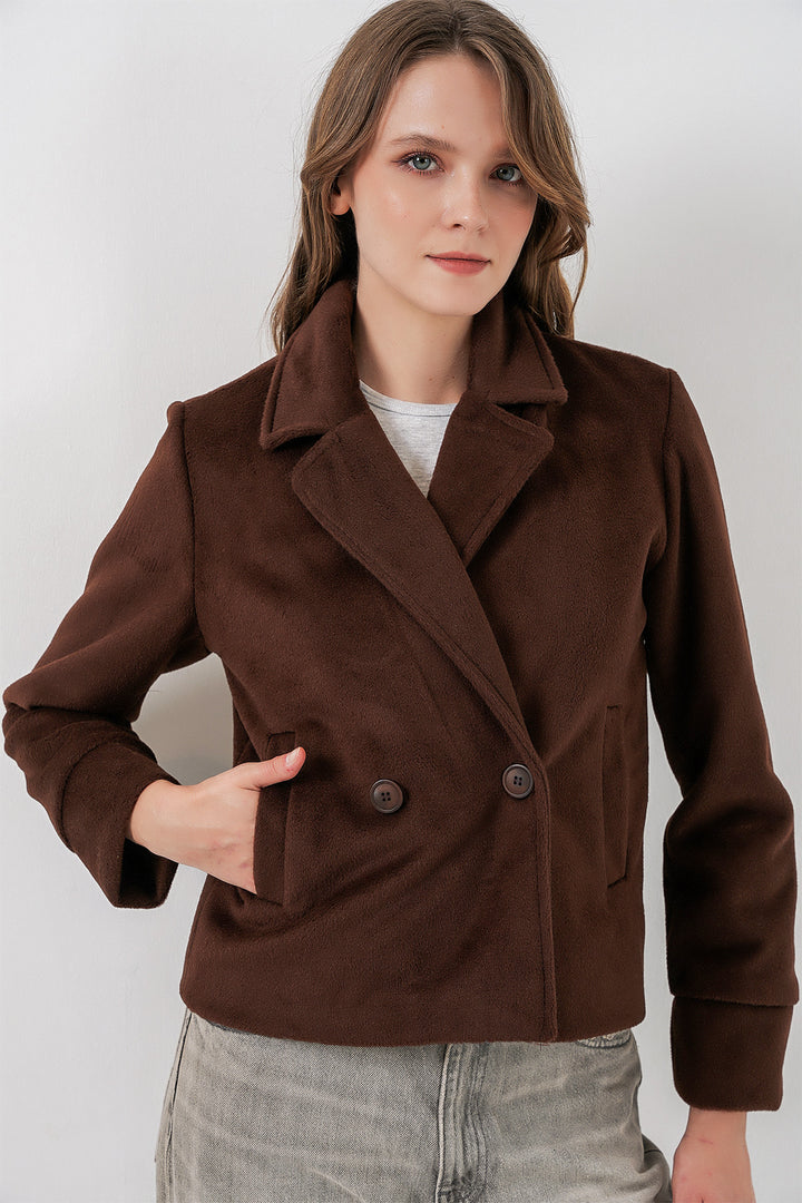 BGD Women Woman Coat 0725 - Brown - Puebla