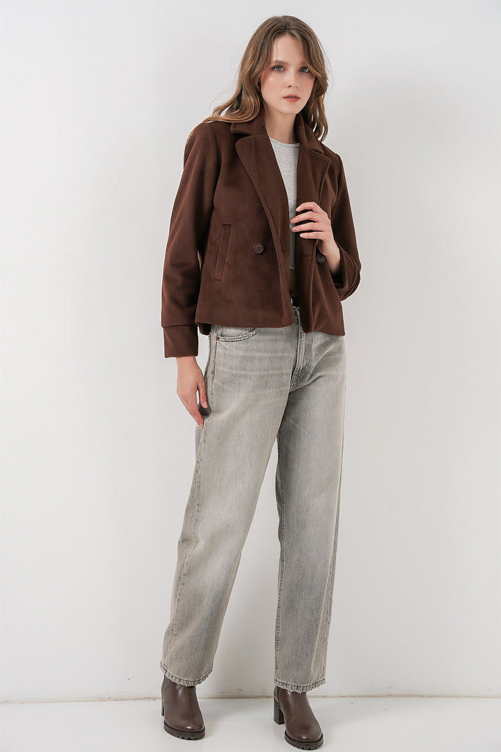 BGD Women Woman Coat 0725 - Brown - Puebla