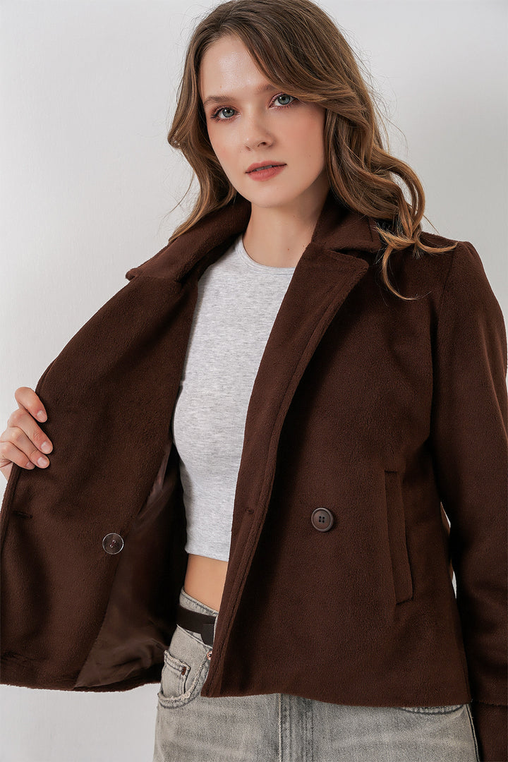 BGD Women Woman Coat 0725 - Brown - Puebla