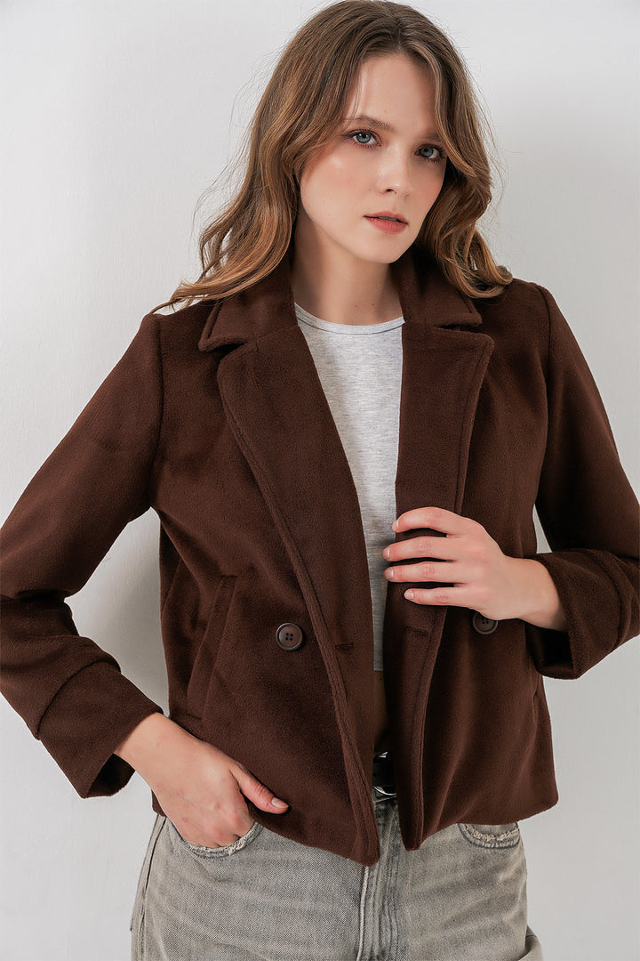 BGD Women Woman Coat 0725 - Brown - Puebla