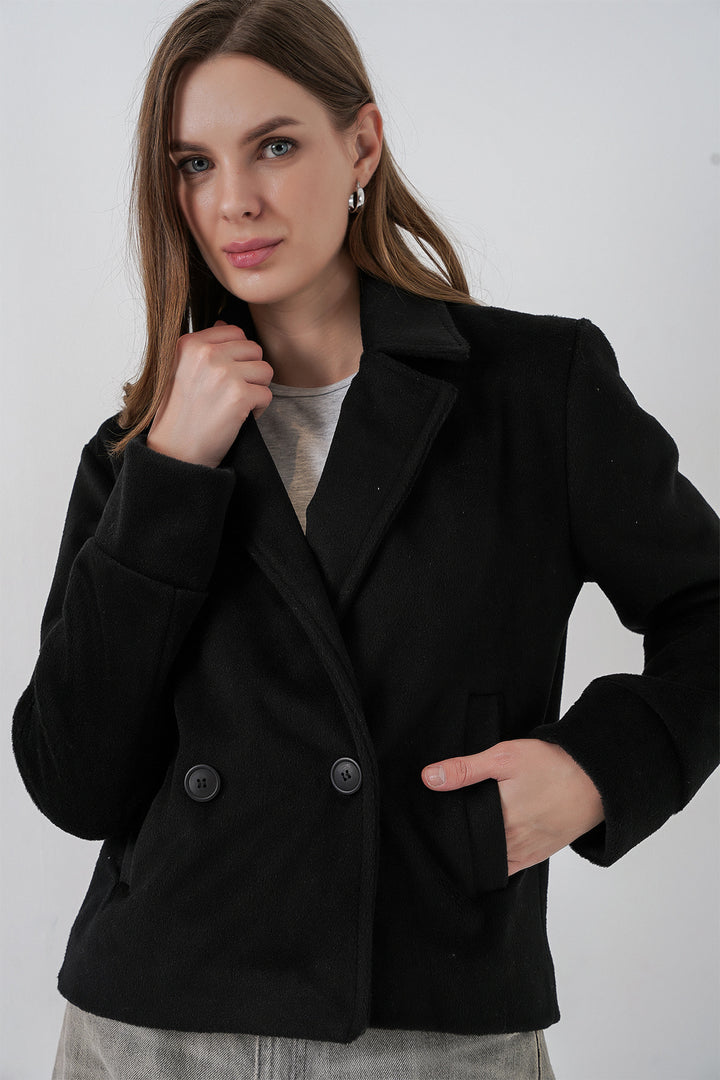 BGD Women Woman Coat 0725 - Black - Georgina