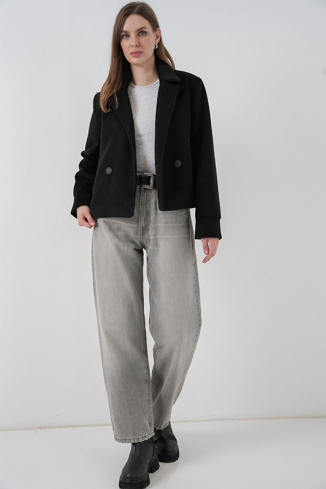 BGD Women Woman Coat 0725 - Black - Georgina