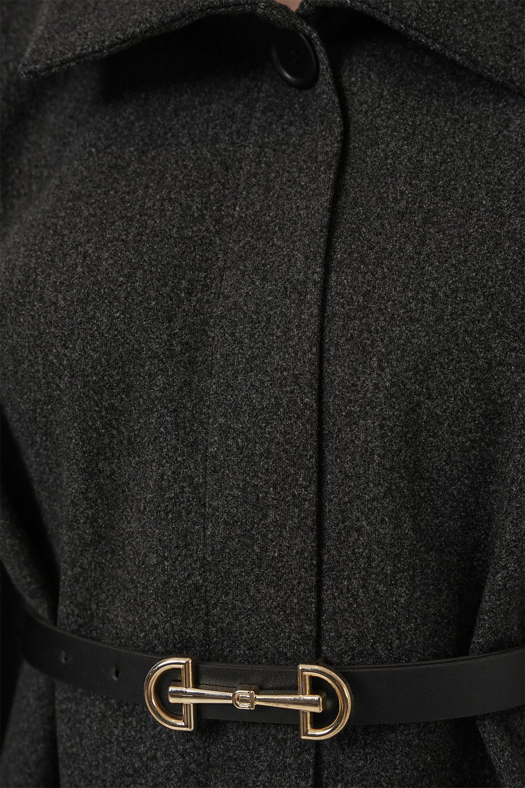 BGD Women Women's Belted Cape Coat 9170 - Anthracite - Finglas