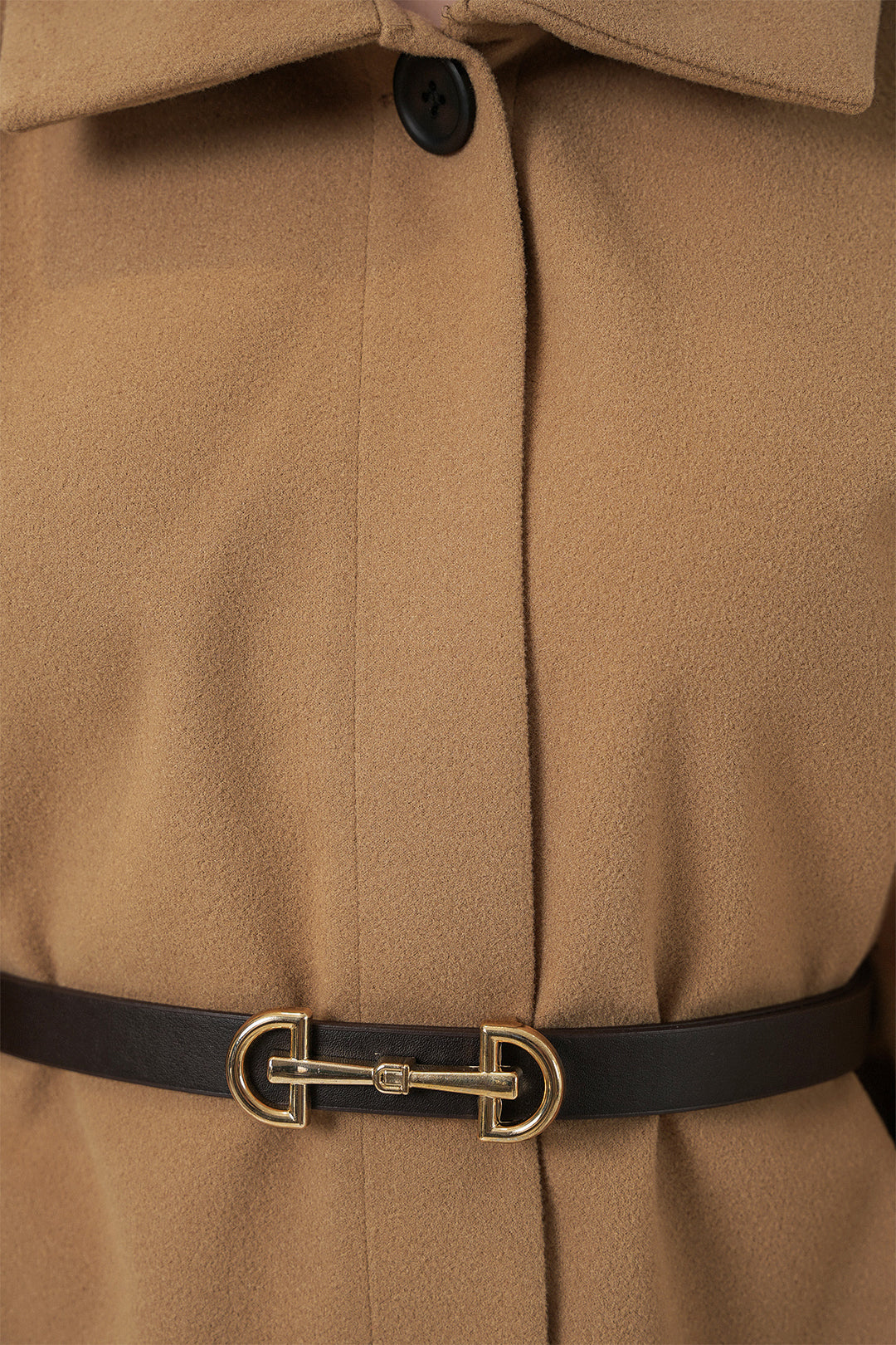 BGD Women Women's Belted Cape Coat 9170 - Biscuit - Gravesend