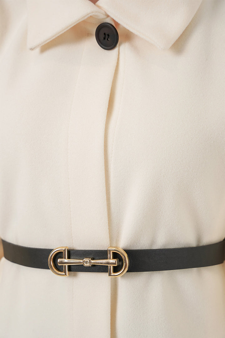 BGD Women Women's Belted Cape Coat 9170 - Ecru - Châlons-en-Champagne