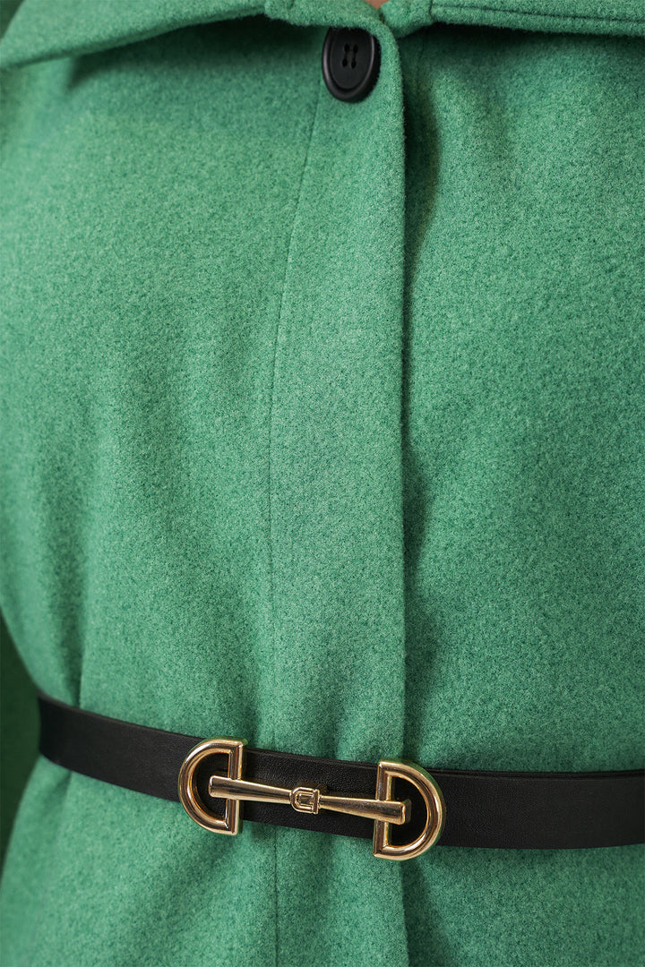 BGD Women Women's Belted Cape Coat 9170 - Green - Dover