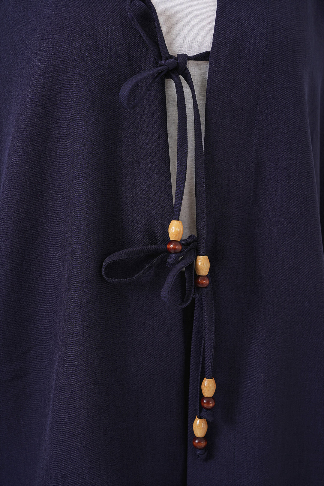 BGD Women Women's Linen Kimono Set 6727 - Navy Blue - Foothill Farms