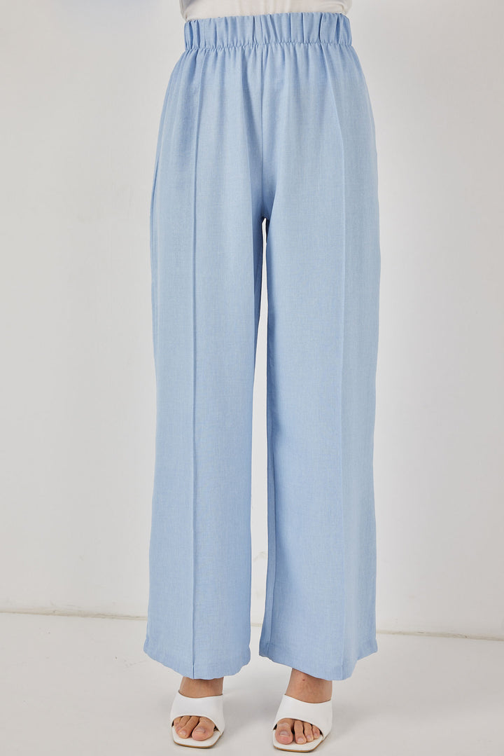 BGD Women Woman Linen Kimono Set 6727 - Blue - Berdiansk