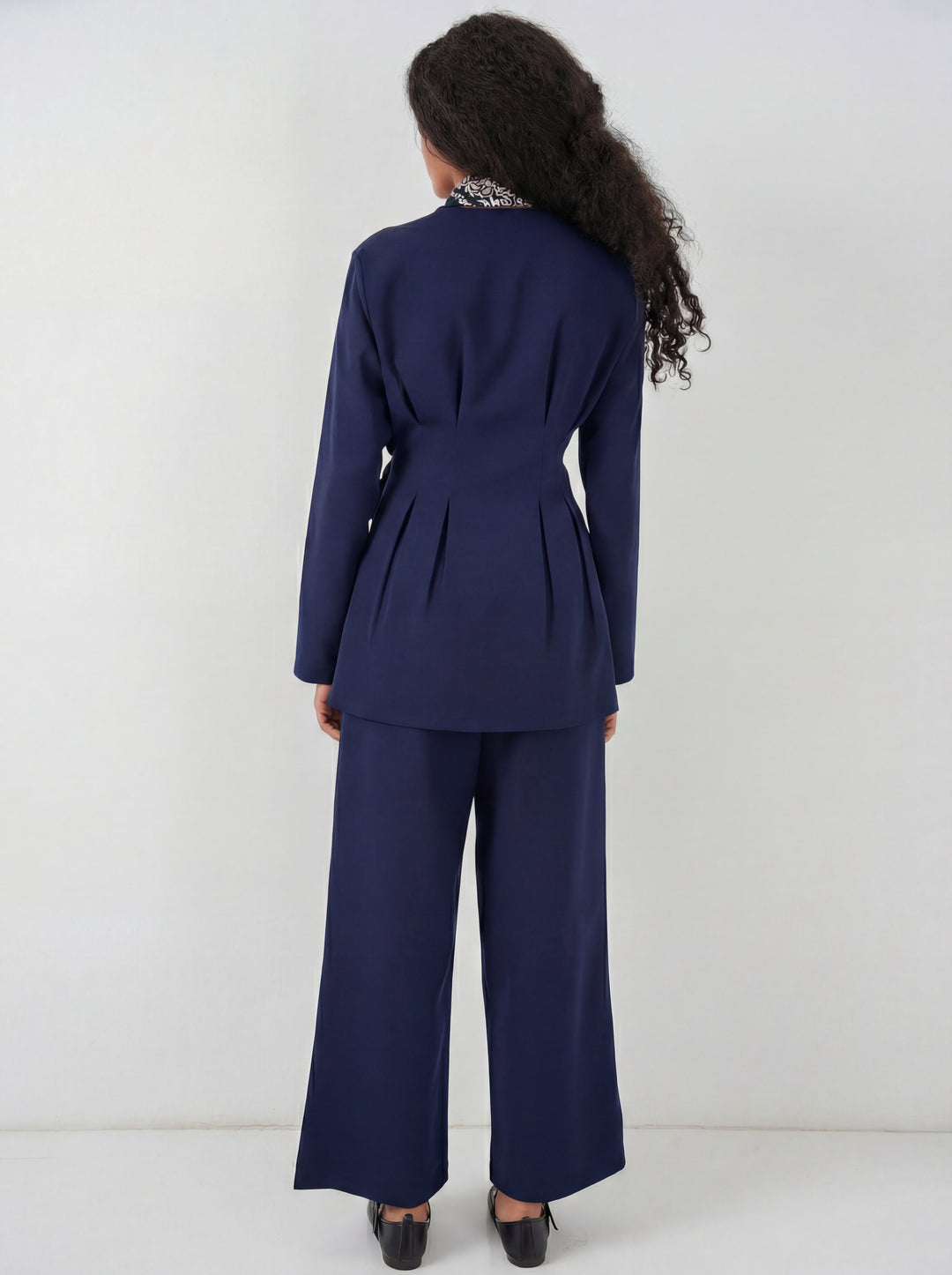 BGD Women Kadın Kimono Pantolon Kumaş Takım 30054 - Lacivert - Steyr
