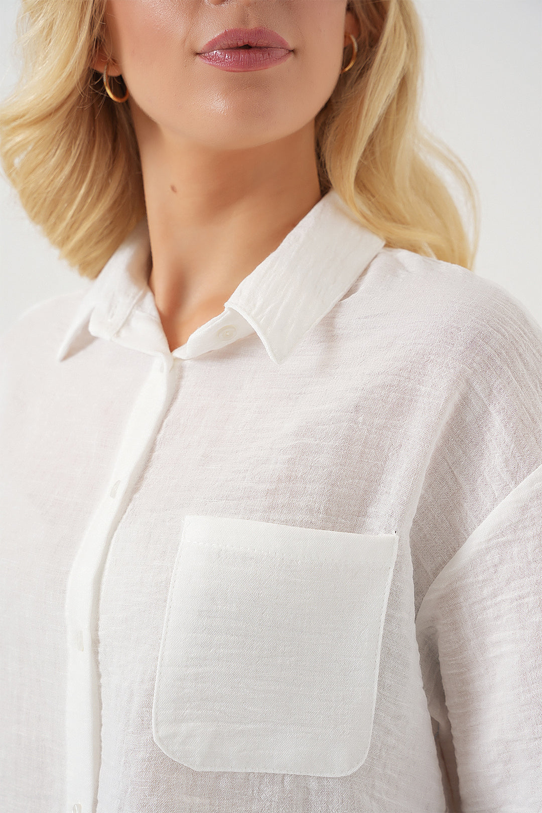 BGD Women Women's Short Sleeve Crop Top 20341 - White - Cedar Park