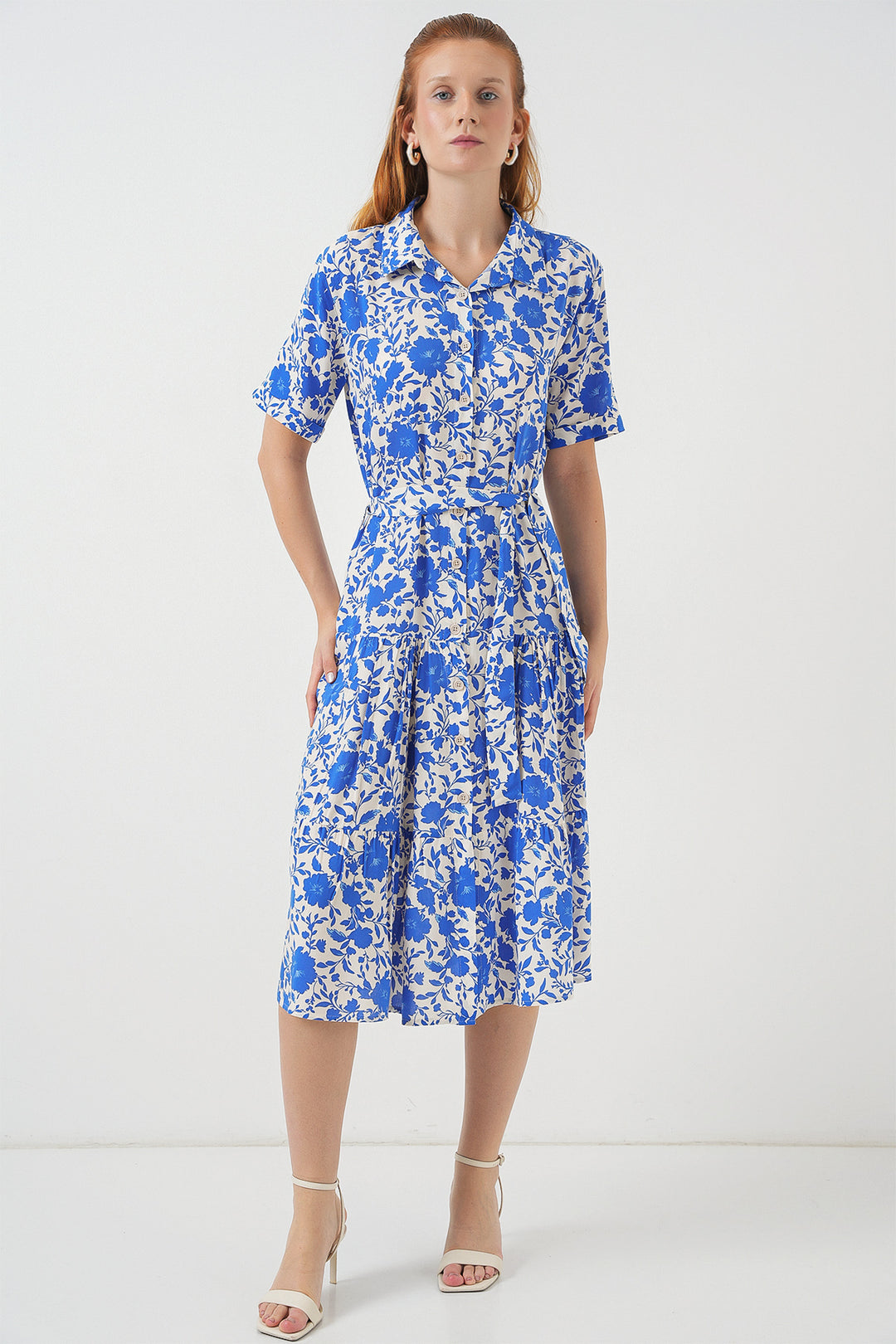 BGD Women Woman Short Sleeve Patterned Dress 2560 - Saks - Sioux Falls