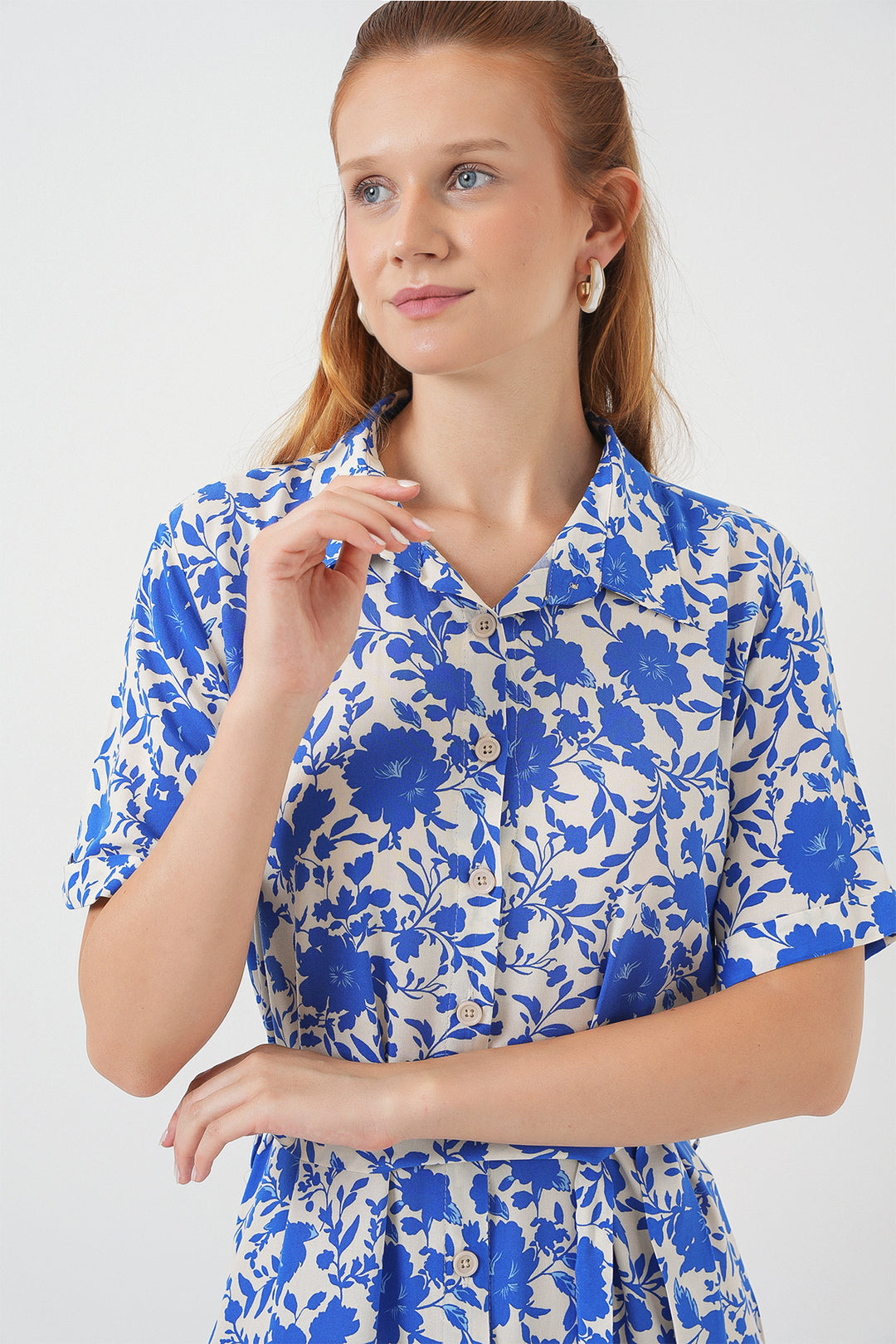 BGD Women Woman Short Sleeve Patterned Dress 2560 - Saks - Sioux Falls