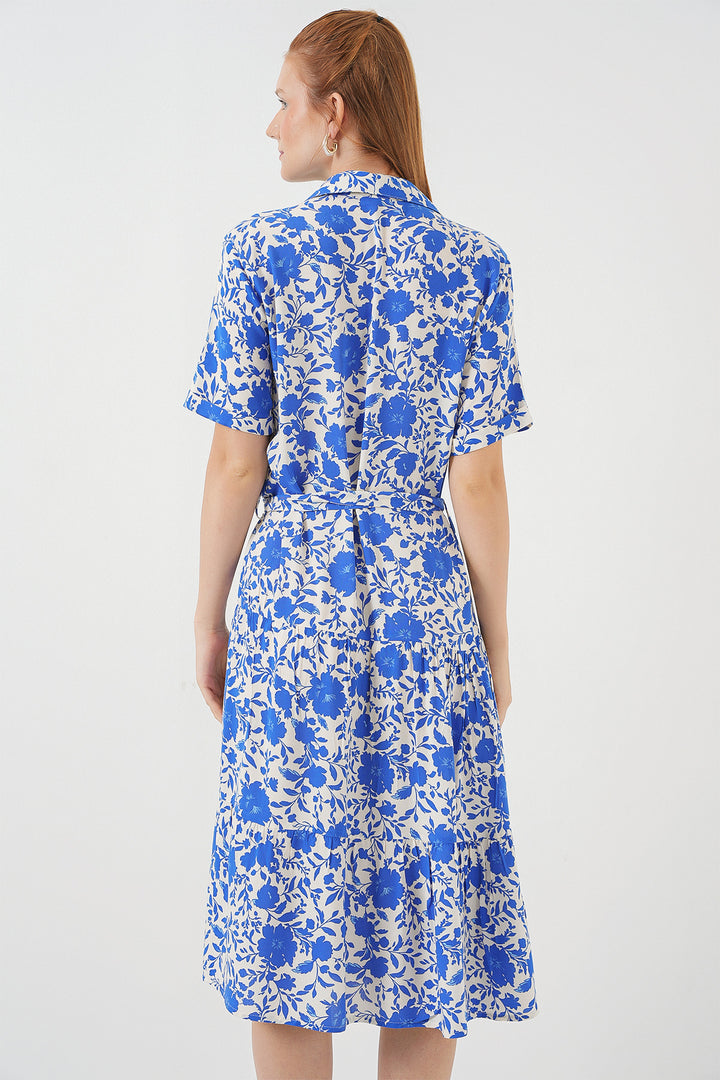 BGD Women Woman Short Sleeve Patterned Dress 2560 - Saks - Sioux Falls