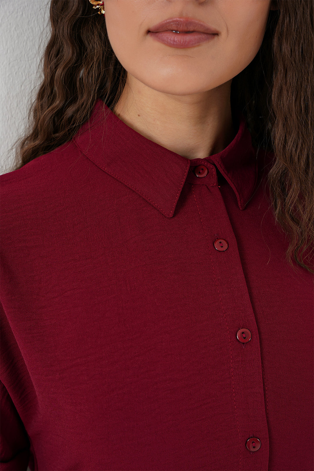 BGD Women Woman Short Sleeve Dress 2214 - Burgundy - Hurst