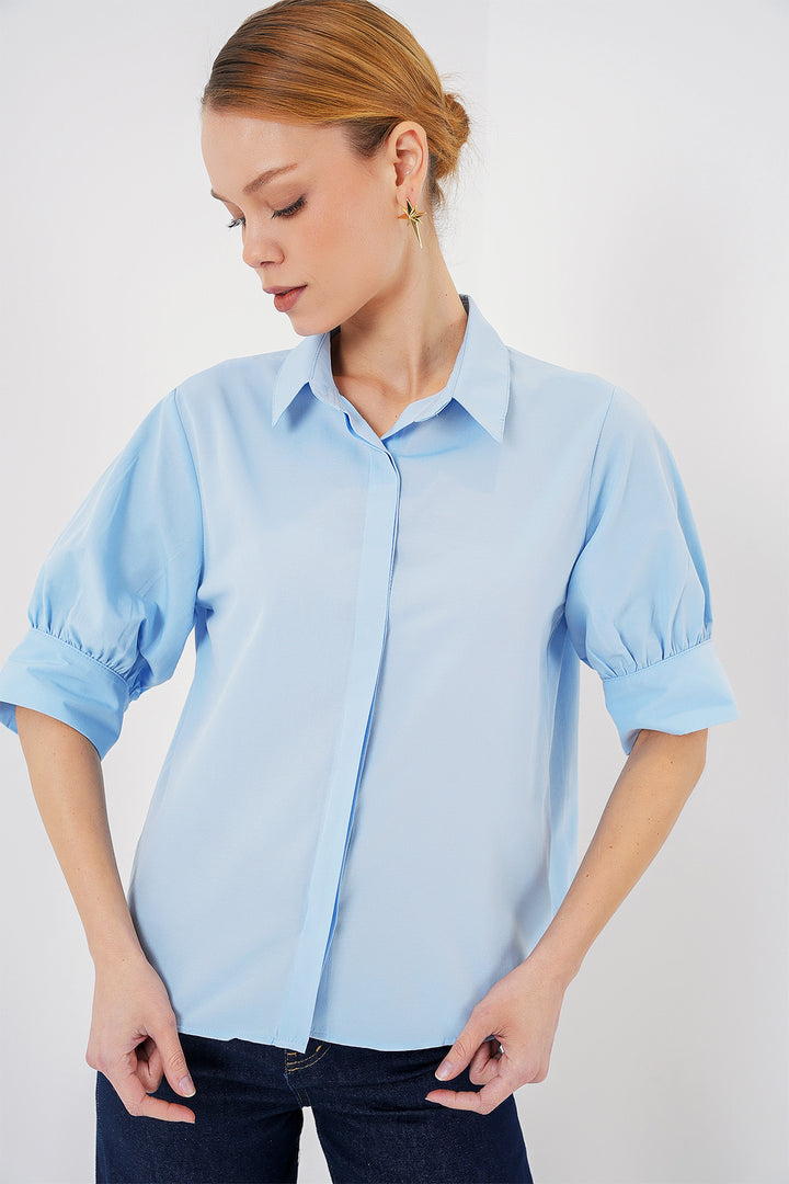 BGD Women Women's Short Sleeve T-Shirt 20312 - Blue - Mâcon