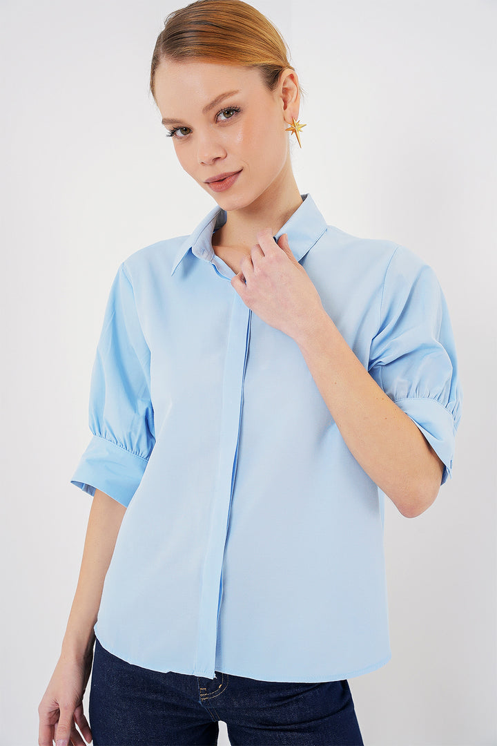 BGD Women Women's Short Sleeve T-Shirt 20312 - Blue - Mâcon