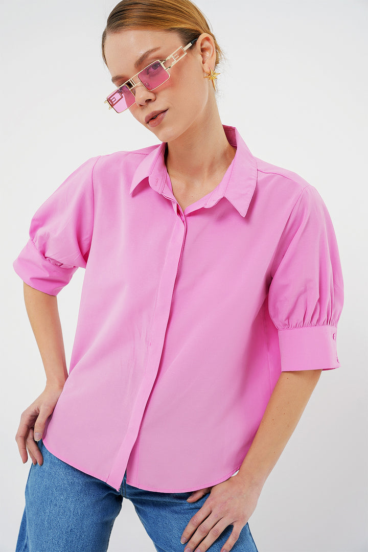 BGD Women Women's Short Sleeve Shirt 20312 - Pink - Hilden
