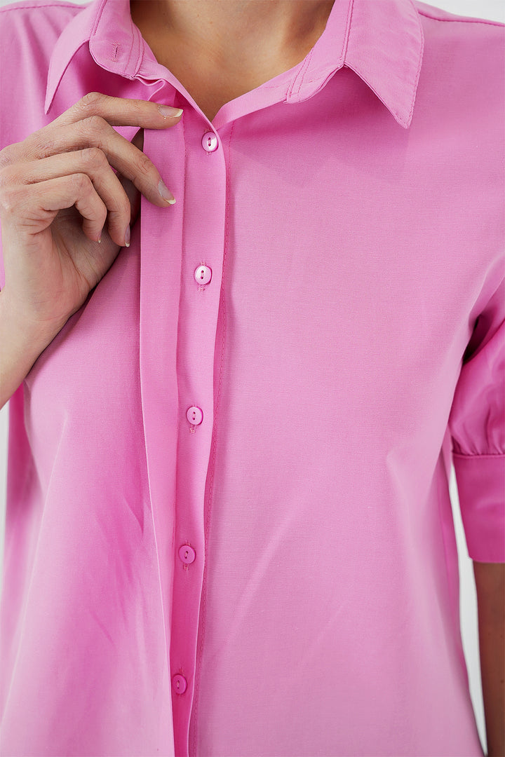 BGD Women Women's Short Sleeve Shirt 20312 - Pink - Hilden