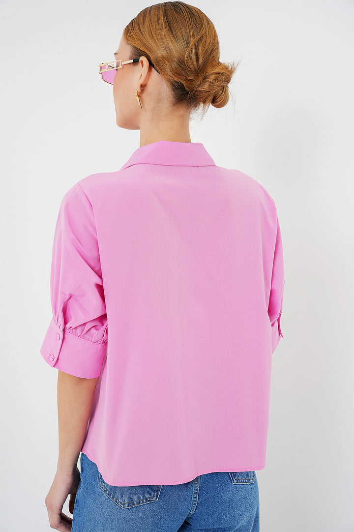 BGD Women Women's Short Sleeve Shirt 20312 - Pink - Hilden