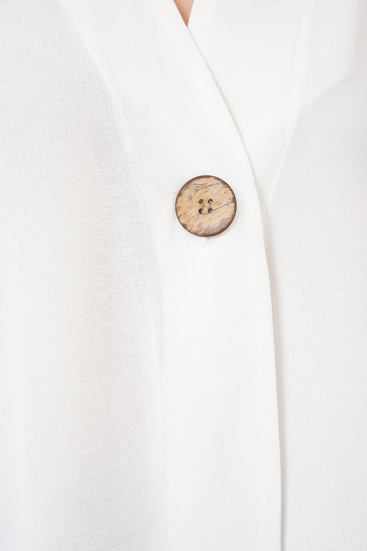 BGD Women Woman Short Sleeve Oversize Kimono 5969 - White - Perinton