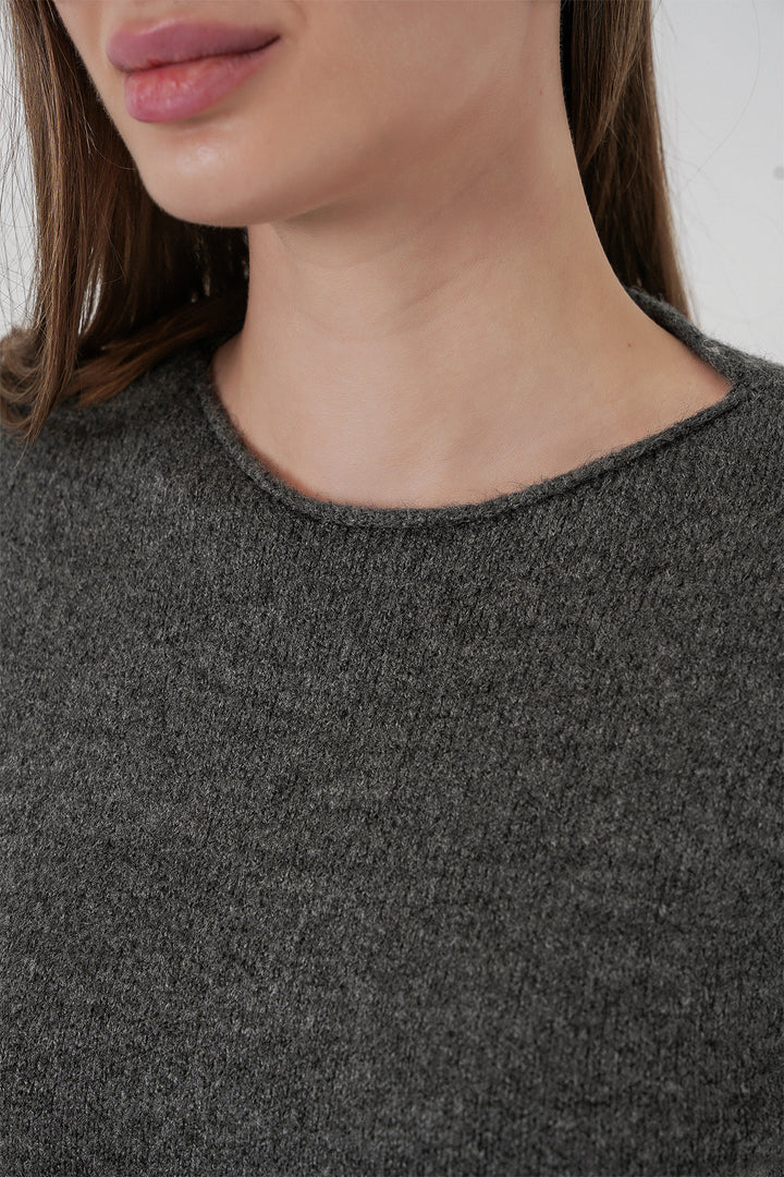 BGD Women Women's Short Sleeve Knit Dress 15950 - Anthracite - San Luis