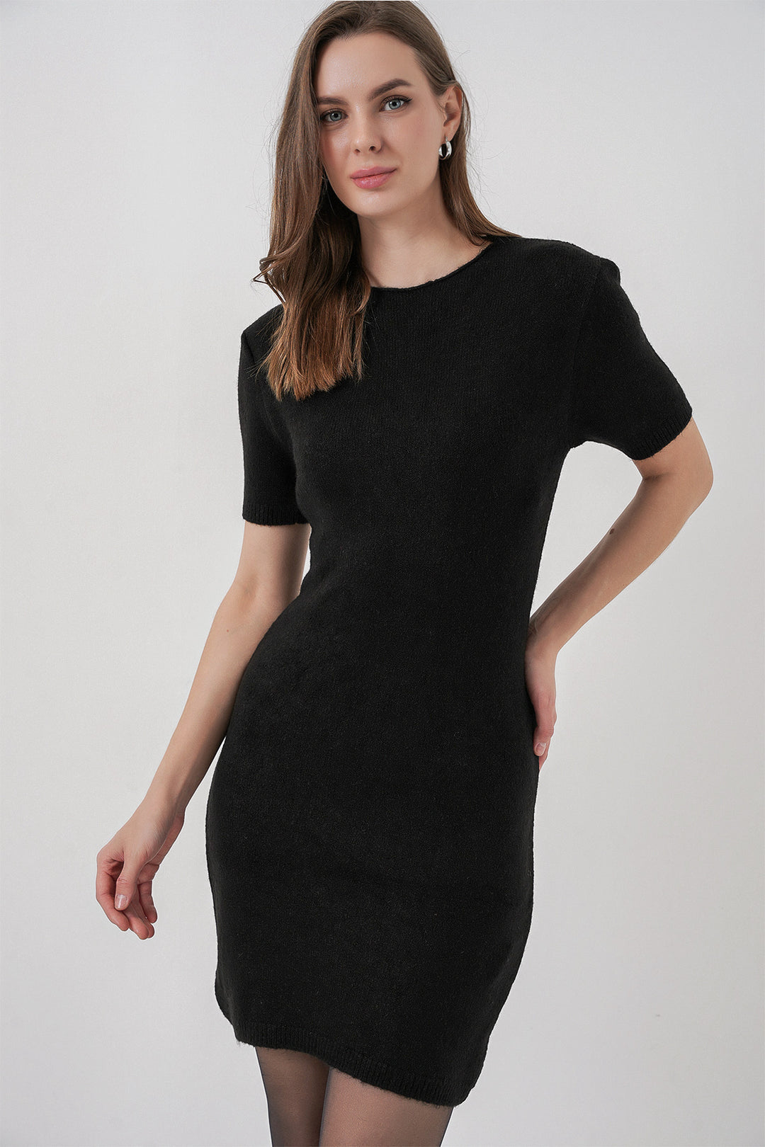 BGD Women Women's Short Sleeve Knit Dress 15950 - Black - Tooele