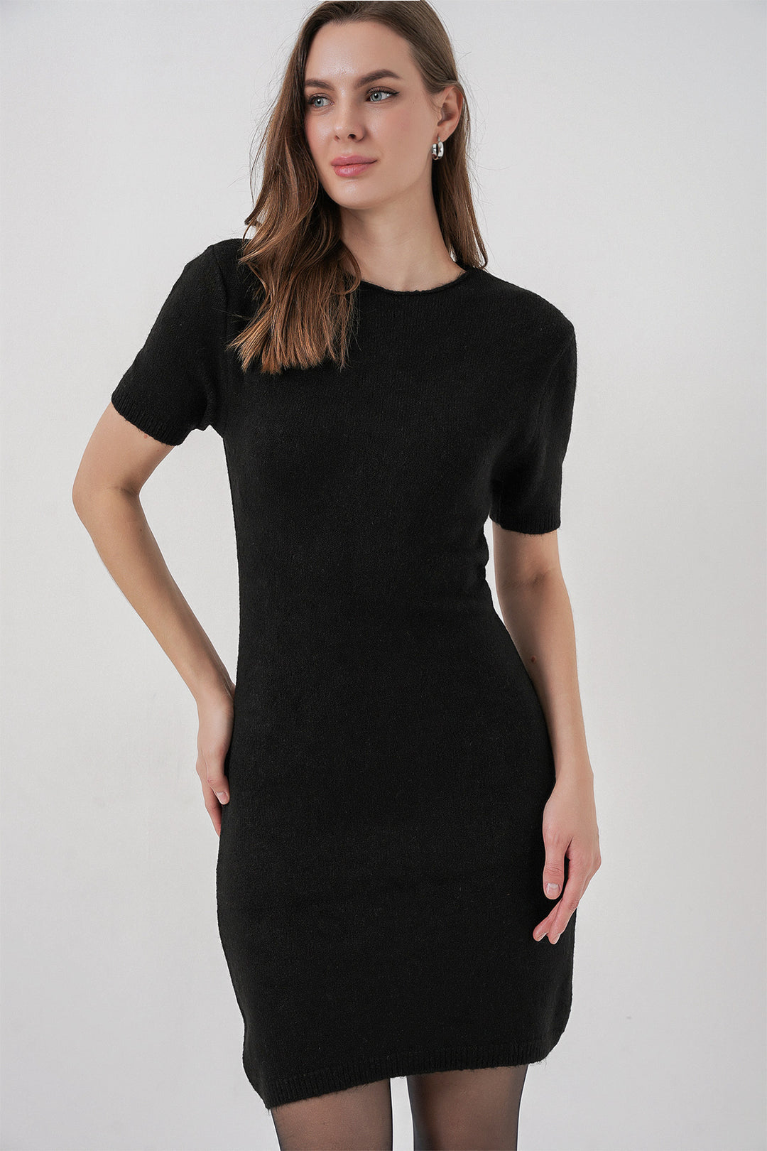 BGD Women Women's Short Sleeve Knit Dress 15950 - Black - Tooele