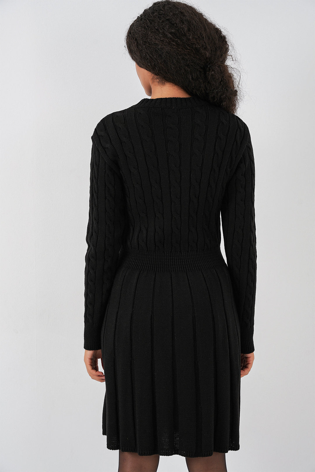 BGD Women Woman Short Knit Dress 15943 - Black - Levittown