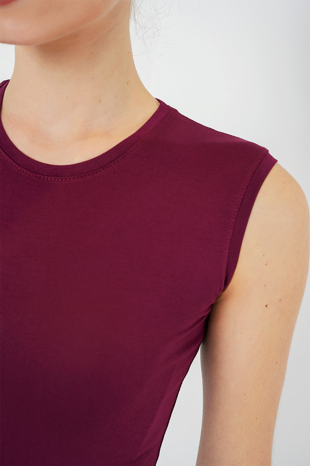 BGD Women Women's Sleeveless Bodysuit 4347 - Burgundy - Columbia