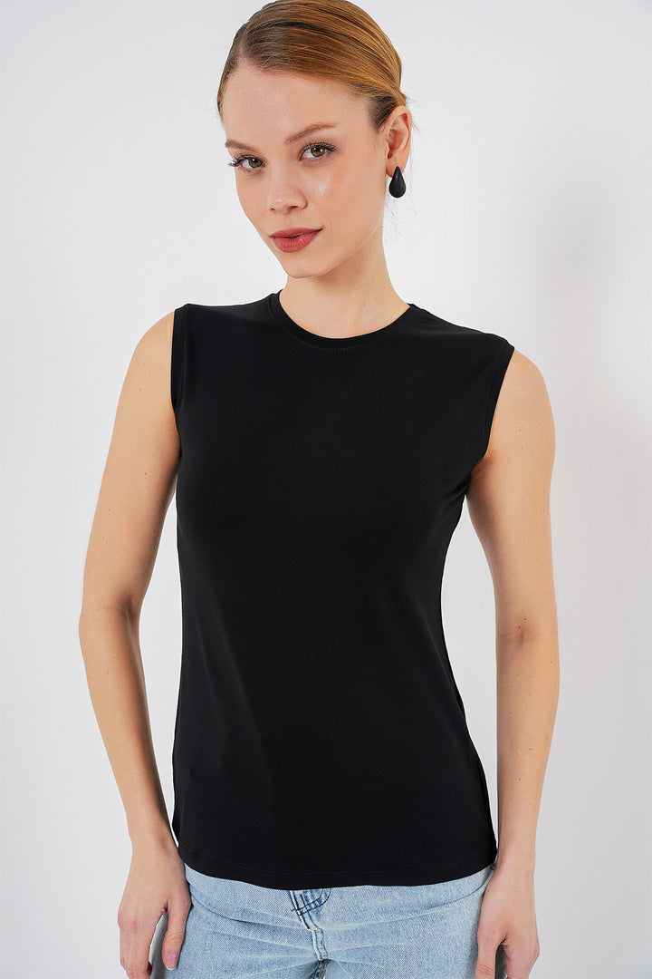 BGD Women Women's Sleeveless Bodysuit 4347 - Black - Darwin