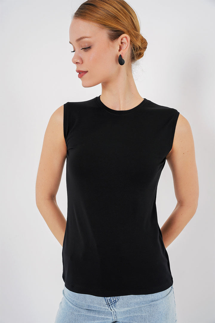BGD Women Women's Sleeveless Bodysuit 4347 - Black - Darwin