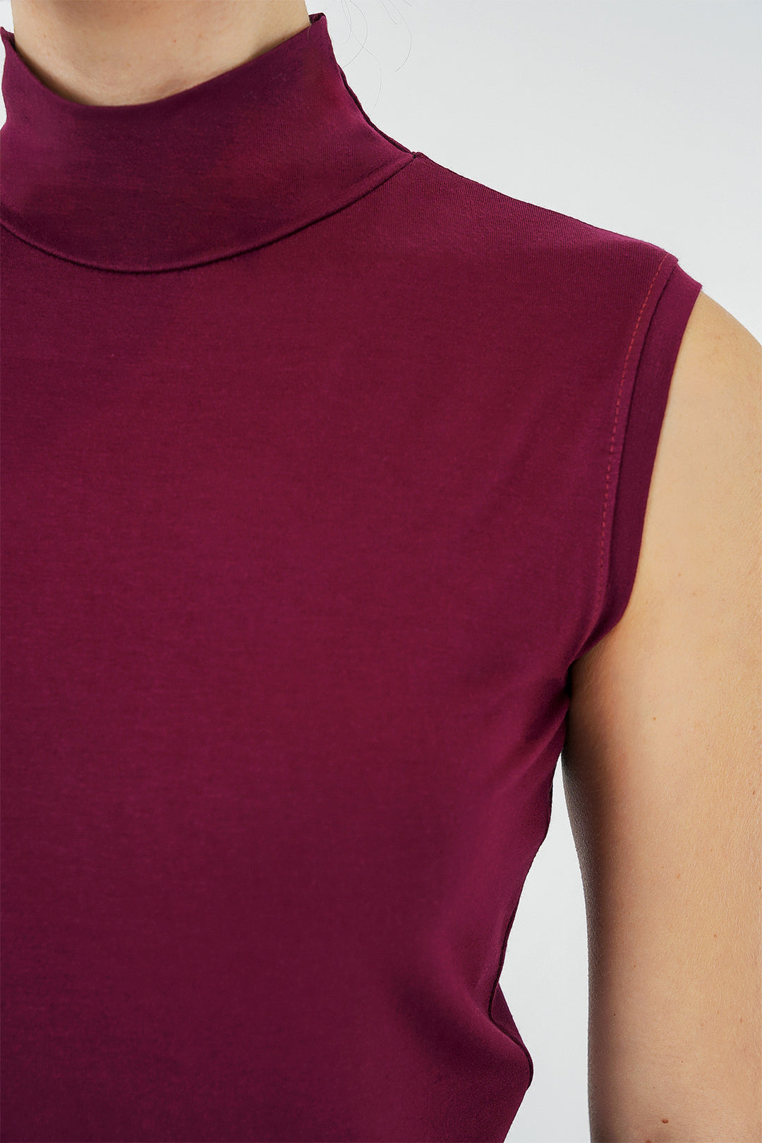 BGD Women Woman Sleeveless Bodysuit 4348 - Burgundy - Utica