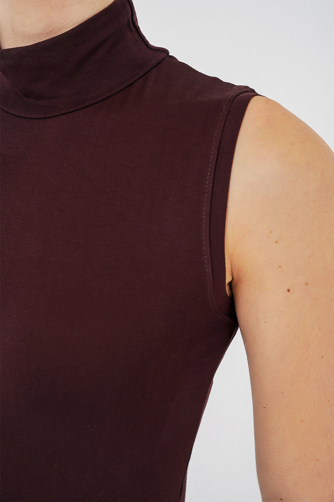 BGD Women Women's Sleeveless Bodysuit 4348 - Brown - Kostiantynivka